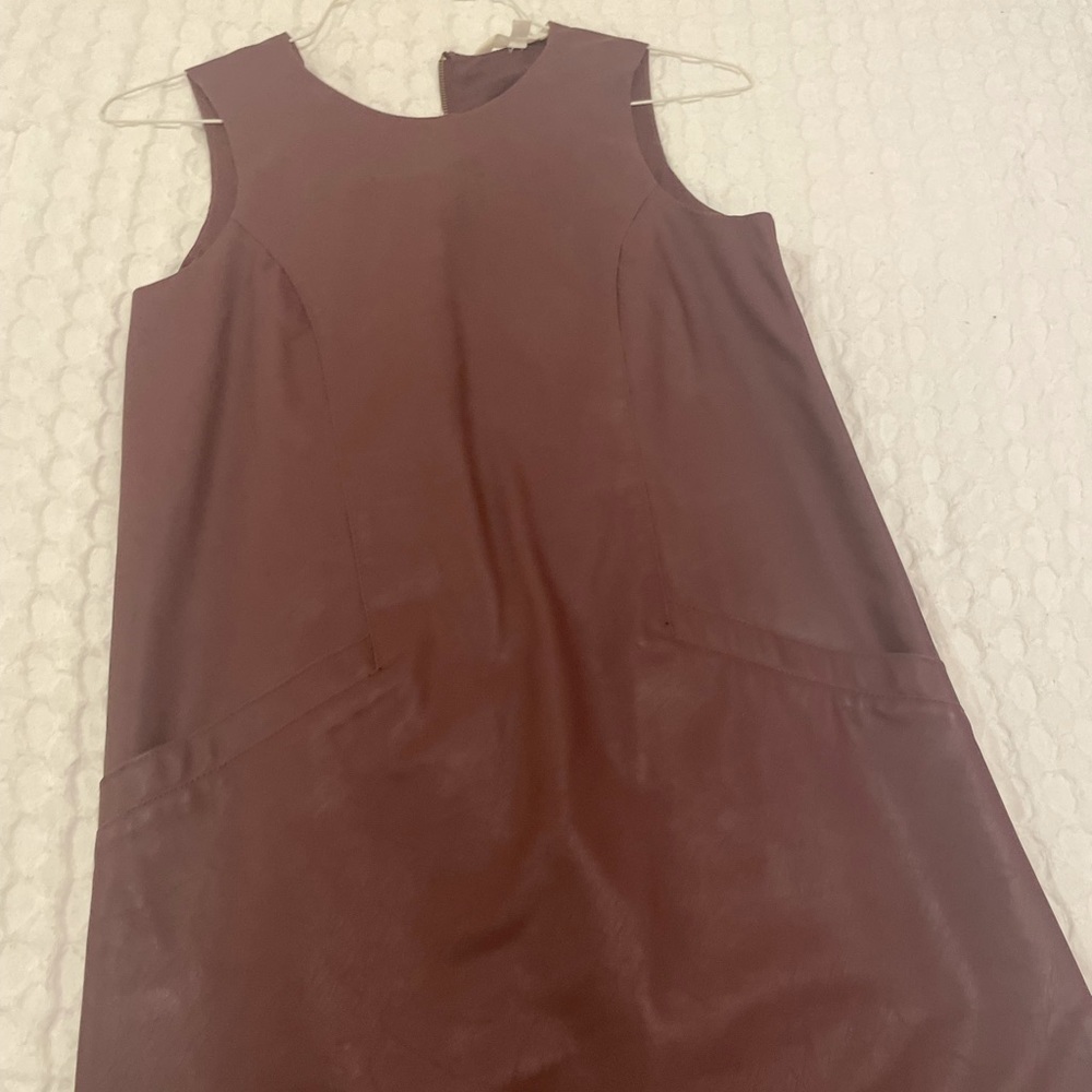 Jack leather maroon dress